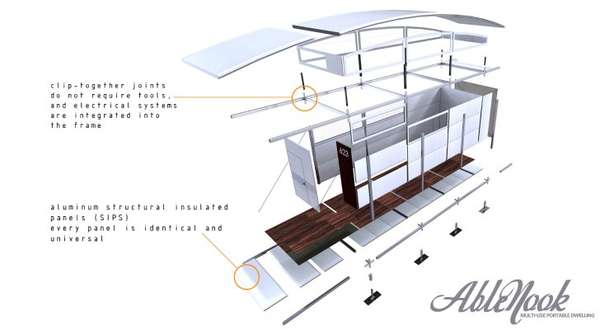 ablenook Modulhaus Ablenook Modulhaus zusammengesetzt aus Einzelteilen