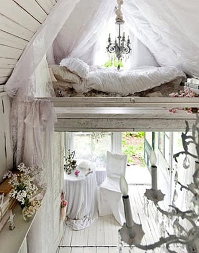 ausgebaute Hütte - Schlafempore